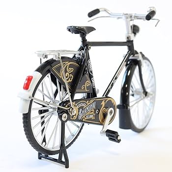 昭和アンティーク限定品　自転車型置時計 ブラック 置き時計 時計 クラシック クロック 自転車 アイアン レトロ